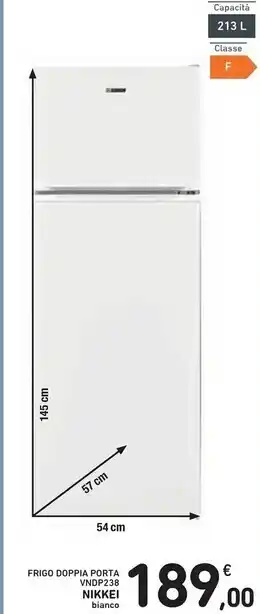 Spazio Conad Nikkei frigo doppia porta vndp238 offerta