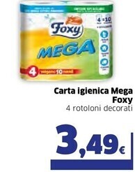 Ok Sigma Foxy carta igienica mega offerta
