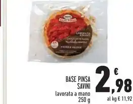 Conad Savini base pinsa offerta