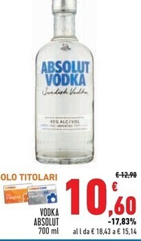 Conad Absolut vodka offerta