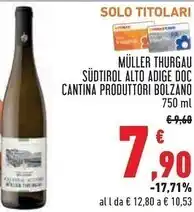 Conad Cantina produttori bolzano muller thurgau sudtirol alto adige doc offerta