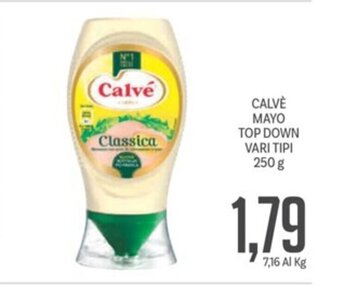 Supermercati Piccolo CALVE MAYO TOP DOWN VARI TIPI 250 g offerta