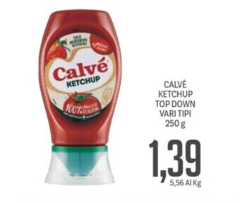Supermercati Piccolo CALVE KETCHUP TOP DOWN VARI TIPI 250 g offerta