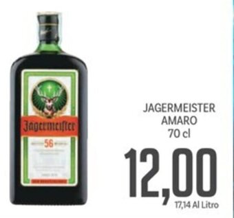 Supermercati Piccolo JAGERMEISTER AMARO 70 cl offerta