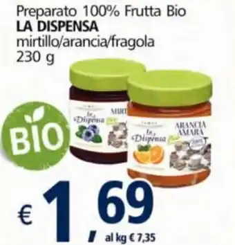 Alter Discount La Dispensa Preparato 100% Frutta Bio 230g offerta
