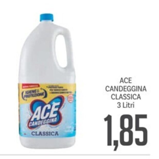 Supermercati Piccolo ACE CANDEGGINA CLASSICA 3 Litri offerta