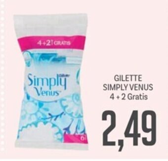 Supermercati Piccolo GILETTE SIMPLY VENUS 4+2 Gratis offerta