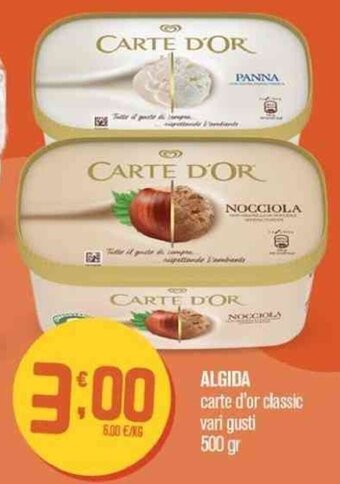 Ottimo Market ALGIDA carte d'or classic vari gusti 500 gr offerta