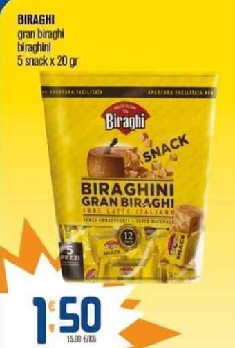 Ottimo Market BIRAGHI gran biraghi biraghini 5 snack x 20 gr offerta