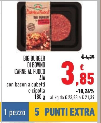 Conad BIG BURGER DI BOVINO CARNE AL FUOCO AIA 180 g offerta