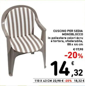 CUSCINO PER SEDIA MONOBLOCCO