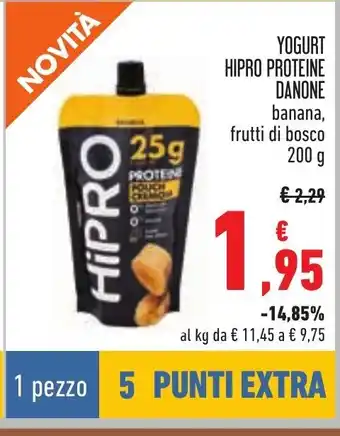 Conad YOGURT HIPRO PROTEINE DANONE 200 g offerta
