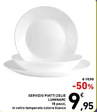 SERVIZIO PIATTI ZELIE LUMINARC 18 pezzi,