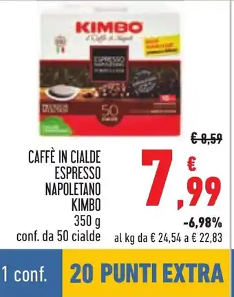 Conad CAFFÈ IN CIALDE ESPRESSO NAPOLETANO KIMBO 350 g offerta