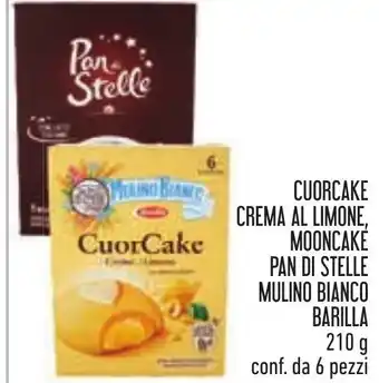 Conad CUORCAKE CREMA AL LIMONE, MOONCAKE PAN DI STELLE MULINO BIANCO Barilla 210 g offerta