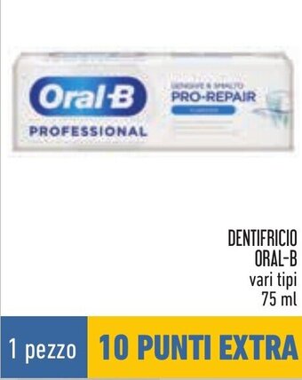 Conad DENTIFRICIO ORAL-B vari tipi 75 ml offerta