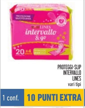 Conad PROTEGGI-SLIP INTERVALLO LINES vari tipi offerta