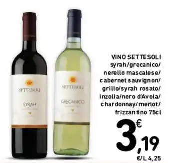 Spazio Conad VINO SETTESOLI 75cl offerta