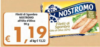 Alter Discount Nostromo Filetti di Sgombro all'Olio d'Oliva 90g offerta