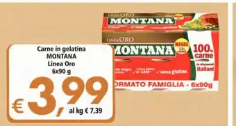 Montana Linea Oro Carne in gelatina 6x90g