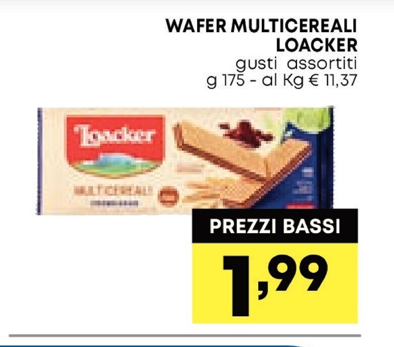 Pam Loacker wafer multicereali offerta