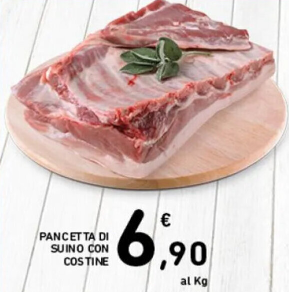 Spazio Conad PANCETTA DI SUINO CON COSTINE offerta