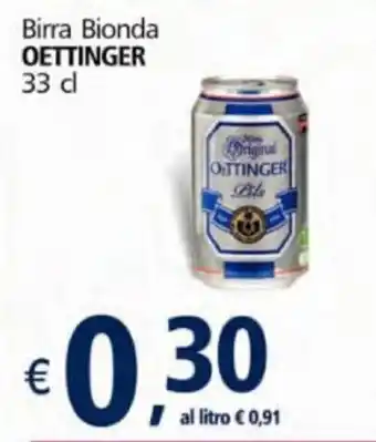 Alter Discount Oettinger Birra Bionda 33cl offerta