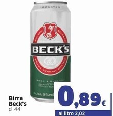 Sigma Becks birra offerta