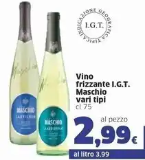 Sigma Maschio vino frizzante i.g.t. offerta