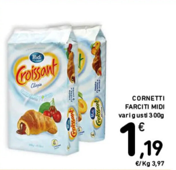 Spazio Conad CORNETTI FARCITI MIDI vari gusti 300g offerta