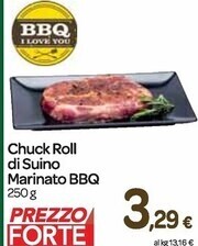 Carrefour Express Chuck roll di suino marinato bbq offerta