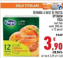 Yoga bevanda a base di frutta optimum