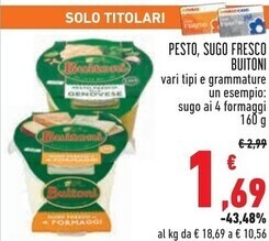 Buitoni pesto, sugo fresco