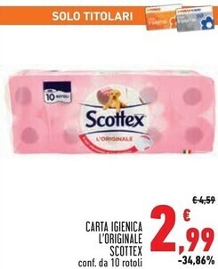 Conad City Scottex carta igienica l'originale offerta