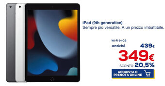 Euronics iPad (9th generation) offerta