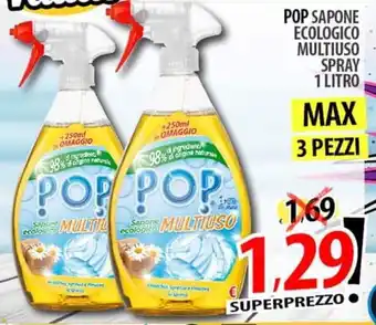 Il Genio Supermercato POP SAPONE ECOLOGICO MULTIUSO SPRAY 1 LITRO offerta