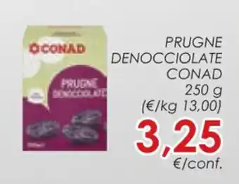 Conad PRUGNE DENOCCIOLATE CONAD 250 g offerta
