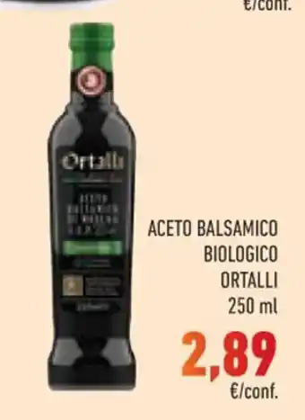 Conad ACETO BALSAMICO BIOLOGICO ORTALLI 250 ml offerta