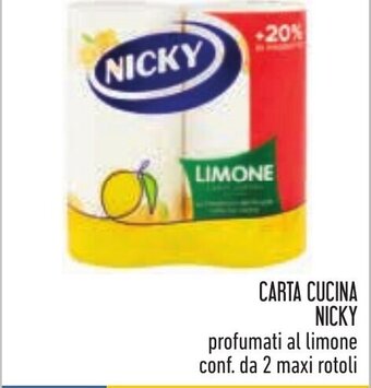 Conad CARTA CUCINA NICKY profumati al limone conf. da 2 maxi rotoli offerta