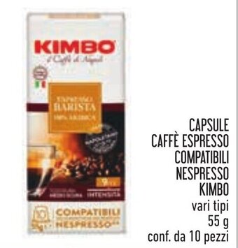 Conad CAPSULE CAFFÈ ESPRESSO COMPATIBILI NESPRESSO KIMBO vari tipi 55 g conf. da 10 pezzi offerta