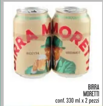 Conad BIRRA MORETTI conf. 330 ml x 2 pezzi offerta