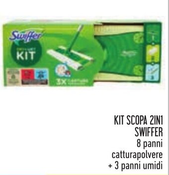 Conad KIT SCOPA 2IN1 SWIFFER 8 panni catturapolvere + 3 panni umidi offerta