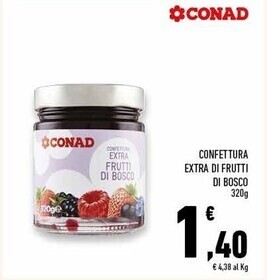 Conad Superstore Conad confettura extra di frutti di bosco offerta