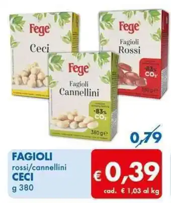 MD Discount FAGIOLI rossi/cannellini CECI g 380 offerta