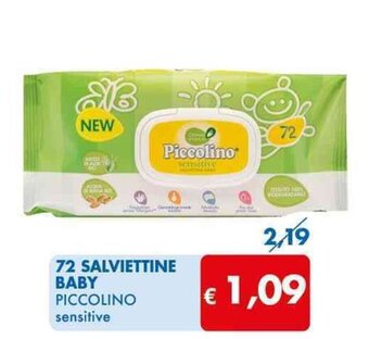 MD Discount 72 SALVIETTINE BABY PICCOLINO sensitive offerta