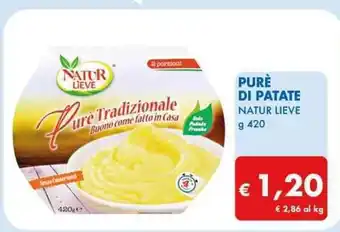 MD Discount PURÈ DI PATATE NATUR LIEVE g 420 offerta