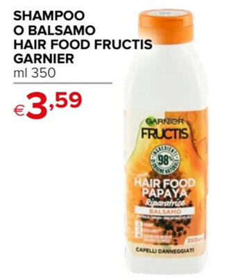 Iperal SHAMPOO O BALSAMO HAIR FOOD FRUCTIS GARNIER ml 350 offerta