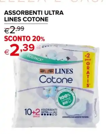 Iperal ASSORBENTI ULTRA LINES COTONE offerta