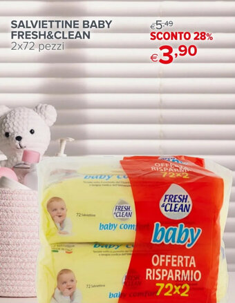 Iperal SALVIETTINE BABY FRESH&CLEAN 2x72 pezzi offerta