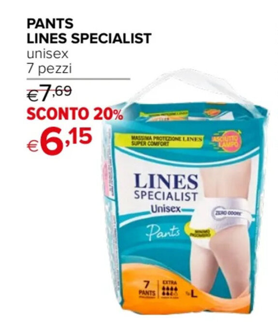 Iperal PANTS LINES SPECIALIST unisex 7 pezzi offerta